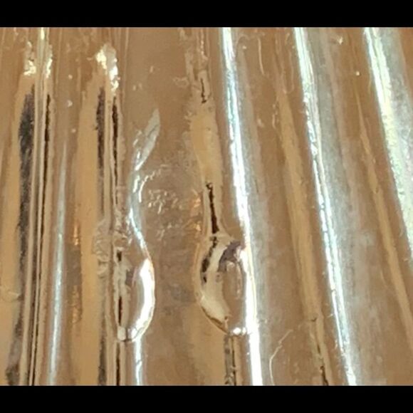 Vtg scalloped gold rainbow rhinestone black pin - Picture 7 of 7